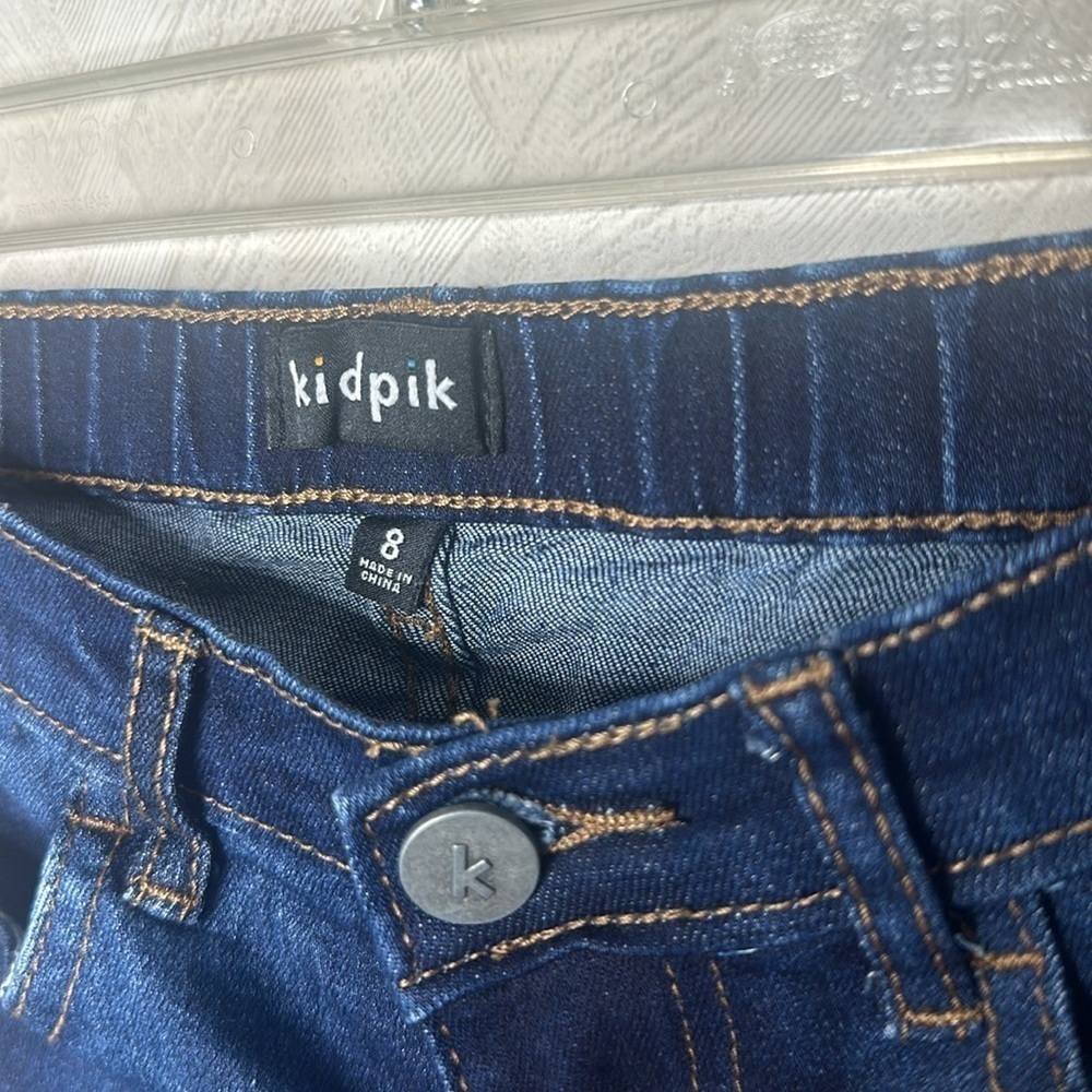 ❤️ KIDPIK Blue and White tie-dye  Embroidered Skirt girls 8 - Picture 5 of 5